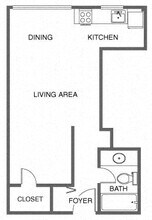 Renovated Studio B221 B221 floor plan